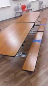 10 Ft Folding Cafeteria Table. (2)