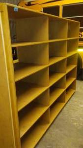 Wood 15 Cubby Storage Shelfing Unit