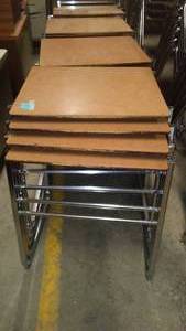 Brown Student Desks Art Tables (approx.20)