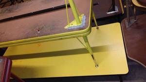 Yellow Laminate Top Tables. (3)