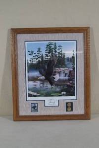 lot 47 image: Leo Stans Boundary Waters Framed Collector Edition Print with Stamp