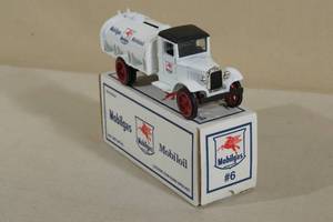 lot 90 image: ERTL Mobilgas Mobiloil Die Cast Tanker Truck Coin Bank