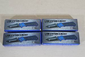 lot 118 image: 4 Ridge Runner Law Enforcement Tactical Folder Knives