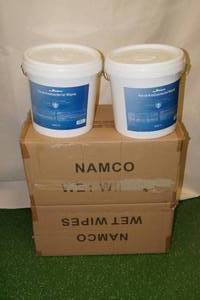 lot 232 image: 6 Buckets of Namco Hand Antibacterial Wipes