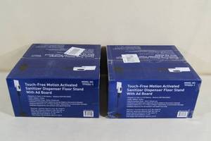 lot 237 image: 2 TFHSU-1 Touch Free Motion Activated Floor Stand Sanitizer Dispensers