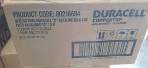 Case lot of 110 Duracell Coppertop ...
