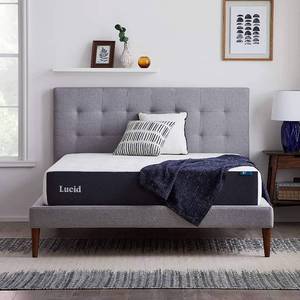 lot 28 image: LUCID 10 Inch Memory Foam Firm Feel  Gel Infusion, King, LU10KKFR30GF - Unclaimed Freight.