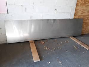 Stainless Steel Sheet - About 109 x 27 - 18 Gauge - Non-Magnetic