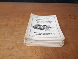 Lot of (25) Allis-Chalmers Operating and Parts Diagram Manuals