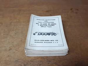 Lot of (25) Allis-Chalmers Operating and Parts Diagram Manuals