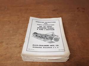 Lot of (25) Allis-Chalmers Operating and Parts Diagram Manuals