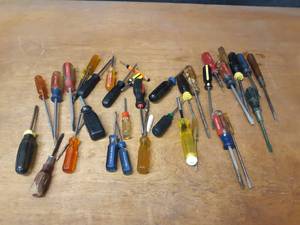 Lot of Assorted Phillips Head & Standard Screwdrivers - Craftsman, Stanley, PowrKraft and More