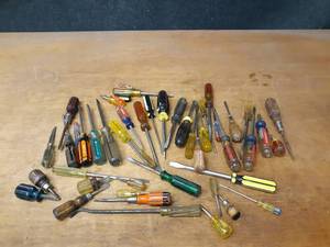 Lot of Assorted Standard Screwdrivers - Craftsman, Stanley, Irwin and More