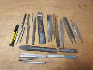 Lot of Assorted Files, Punches and Chisels