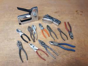 Lot of Pliers and Staplers
