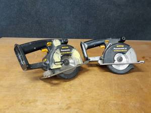 Lot of (2) Panasonic Metal Cutting Circular Saws - Model EY3530 - No Batteries - Untested