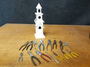 Lot of Pliers and Birdhouse