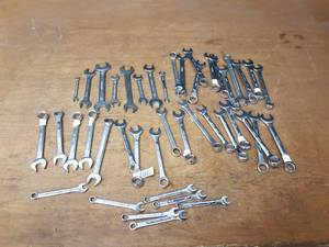 Lot of Assorted SAE Combination Wrenches 14 up to 34 - Wright, Thorsen, Proto and More