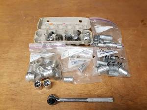 Large Lot of SAE & Metric 12 Drive Sockets