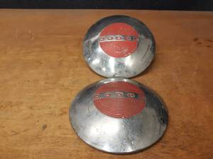 Pair of Vintage Dodge Hub Caps