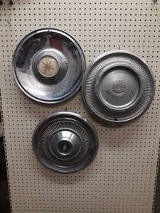 Lot of (3) Vintage Hubcaps