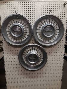 Lot of (3) Vintage Hubcaps