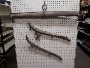 Pair of Antique Horse Hames, and Evener - Hames are about 26 Each and the evener is about 37