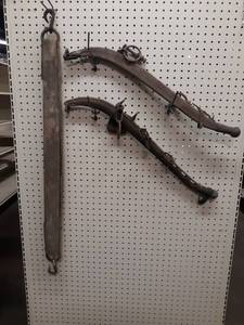 Pair of Antique Horse Hames, and Evener - Hames are about 28 Each and the evener is about 38