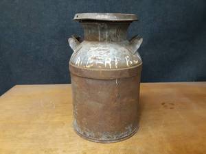 Vintage Milk Can w Lid - About 21 Tall