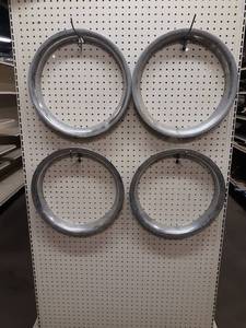 Set of (4) Vintage 15 Rim Chrome Rings