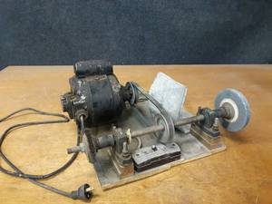 Antique Craftsman Grinder Assembly GE Electric Motor 16 HP 1 Phase