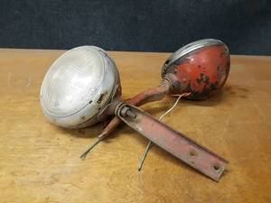 Pair of Antique Tractor Lights - About 9 Diameter