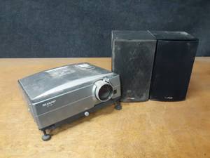 Polk Audio Bookshelf Speakers and Sharp XG-C330X Projector
