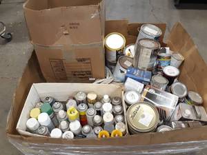 Pallet Lot of Assorted Paint - Take what you want, leave the rest
