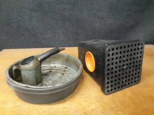 Oil Pans, Oil Can and Tuf-Tite In floor Drain Assembly