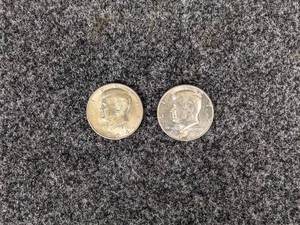 (Lot of 2) 1964 Kennedy Half Dollars - 90% Silver - Philadelphia Mint
