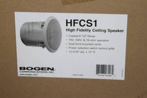 lot 8 image: Bogen Communications HFCS1 6.5 75-Watt Pro Audio Ceiling Speakers - Lot of 2 Loudspeakers - NEW