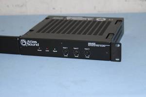lot 51 image: Atlas Sound MA40G 3-Input 40-Watt Pro Audio Mixer Amplifier w Rack Mount Accessory