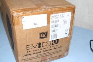 lot 71 image: New - Pair of Electro-Voice EV EVID C4.2 Ceiling Mount Pro Audio Speakers