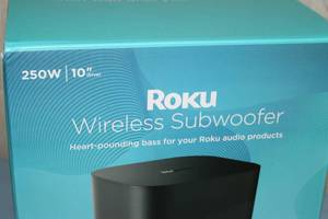 lot 92 image: Roku 9201R 10 250W 250-Watt Wireless Audio Subwoofer  Sub  Bass System