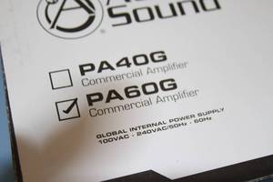 lot 109 image: Atlas Sound PA60G 60 Watt Single Channel Pro Audio Power Amplifier