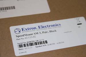 lot 41 image: New - PAIR - Extron SpeedMount SM3 SpeedMount Surface Mount Full Range Pro Audio Speakers w Concealed Mounts