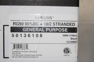 lot 129 image: Lot of 2 - 500 Rolls  Spools of New Genesis 50136108 Cable
