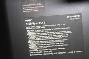 lot 35 image: NEC 55 Model P553 Professional Grade High Brightness LCD Display  TV  Monitor  Television