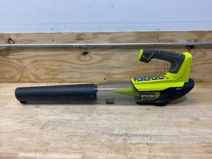 lot 33 image: RYOBI ONE 18V 100 MPH 280 CFM Cordless Battery Variable-Speed Jet Fan Leaf Blower (Tool Only)