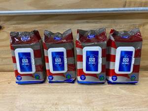 lot 38 image: GSD Lot of 4 Packs of-  Wet Wipes Family Size Antibacterial (80 Wet Wipes per pack)- With Aloe Vera - Exp. 062022