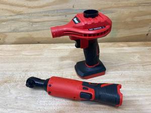 lot 115 image: BAUER Cordless Inflator and Off Brand Cordless Ratchet (Tool Only)