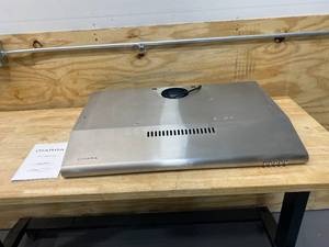lot 116 image: CIARRA 30 inch Under Cabinet Range Hood with Push Button Control Stainless Steel Slim Vent Hood with 3 Speed Exhaust Fan Ducted and Ductless Convertible
