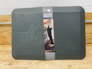 lot 76 image: KANGAROO Original Standing Mat Kitchen Rug, Anti Fatigue Comfort Flooring, Commercial Grade Pads, Ergonomic Floor Pad for Office Stand Up Desk, 17x24, Charcoal