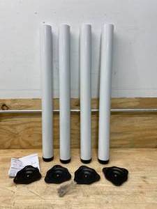 lot 69 image: MEETWARM 28 Inch Tall Height Adjustable Metal Table Legs